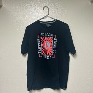 Volcom red and black graphic tee